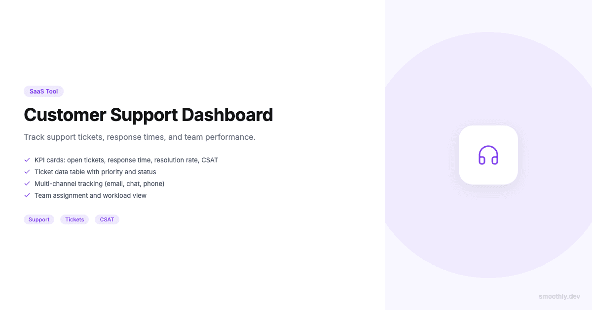 Customer Support Dashboard